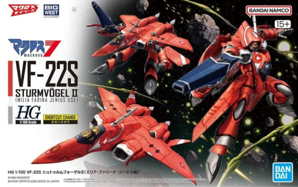 HG 1/100 Model Kit Macross 7 - #06 VF-22S Sturmvögel II Milia Farina Jenius Use