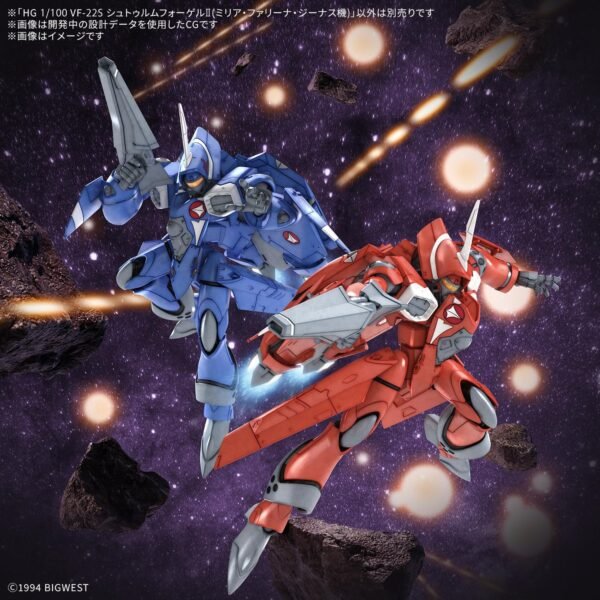HG 1/100 Model Kit Macross 7 - #06 VF-22S Sturmvögel II Milia Farina Jenius Use - Image 9