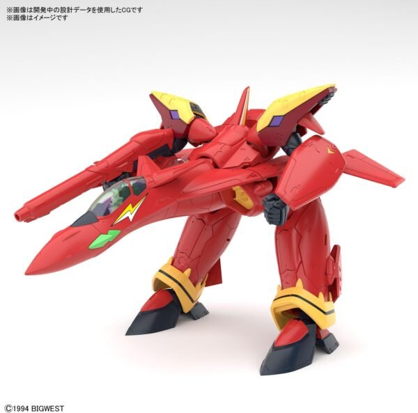 HG VF-19 Custom Fire Valkyrie with Sound Booster "Macross 7" Bandai Hobby HG 1/100 Scale Kit - Image 6