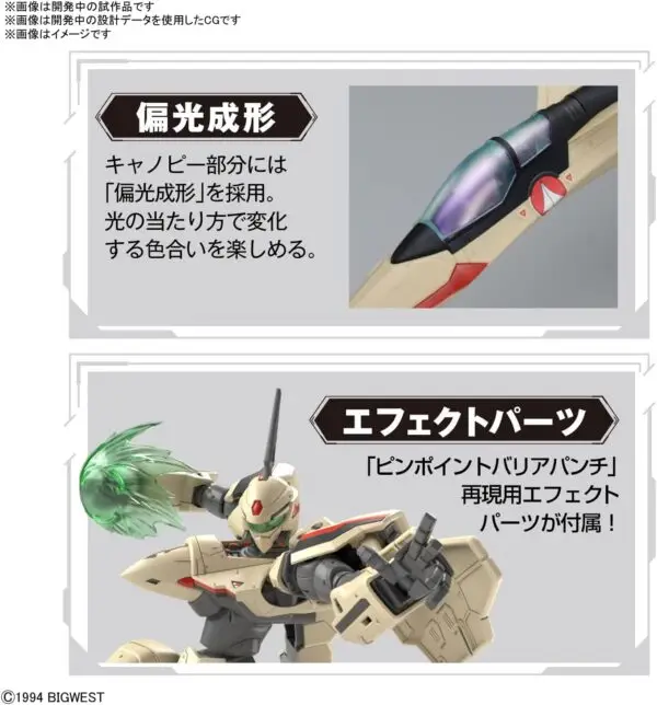HG YF-19 Macross Plus Bandai Hobby 1/100 Scale - Image 17